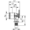 TECE TECEflex kolano naścienne 90° rozmiar 16 x 1/2" GW mosiądz standard 768516